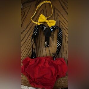 Polka Dot Black and Red Kids Suspenders